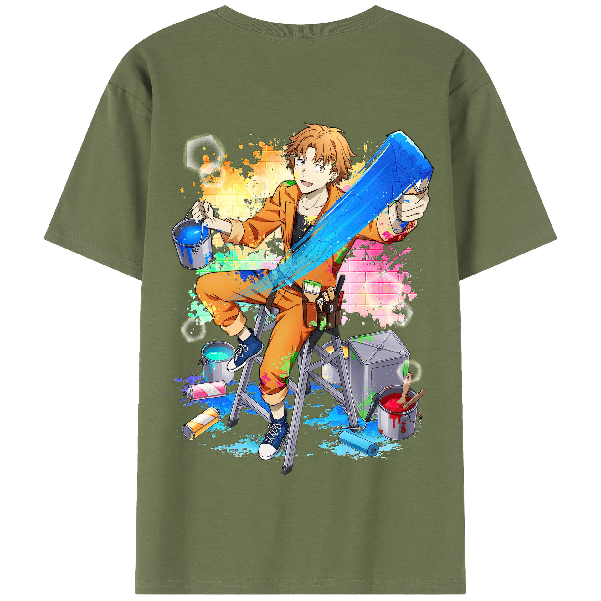 （画像用） 文豪ストレイドッグス Bungo Stray Dogs 綿100％半袖Tシャツ（背面プリント）
